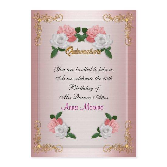 Quinceanera  15th Birthday pink roses