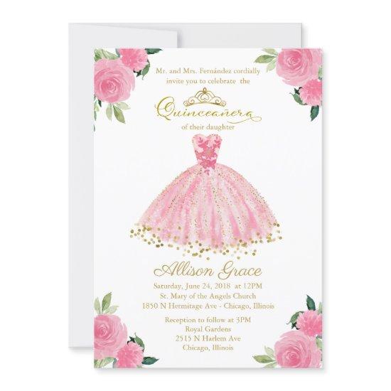 Quinceanera  Bilingual Hot Pink Gown