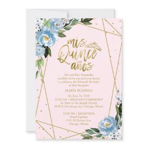 Quinceanera  Bilingual Pink Blue