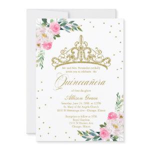 Quinceanera  Bilingual Tiara Hot Pink