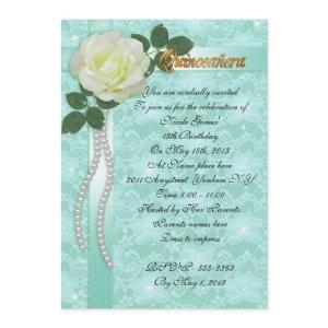 Quinceanera  lace and white rose