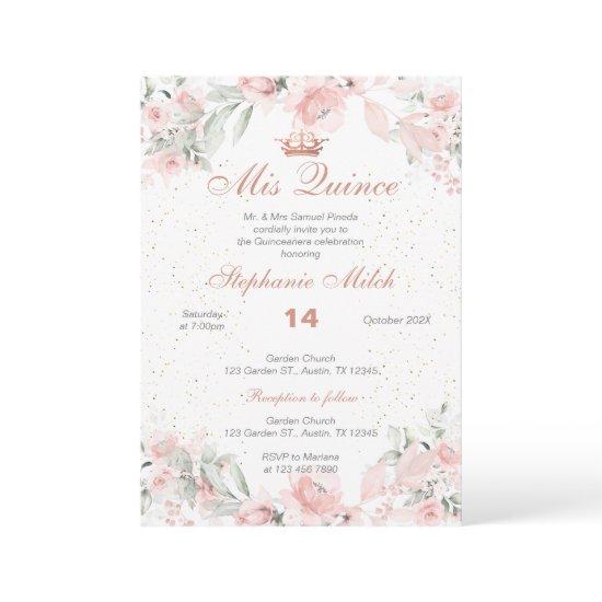 Quinceanera  pink floral