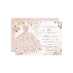 Quinceanera  Rose Gold Pink Blush Gown