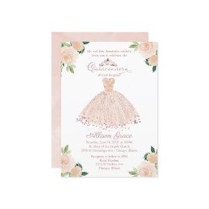 Quinceanera  Rose Gold Pink Blush Gown