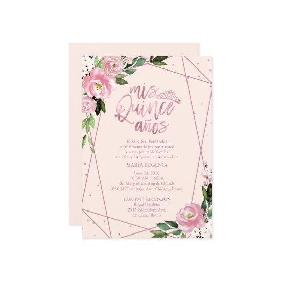 Quinceanera  Spanish Blush Rose Gold