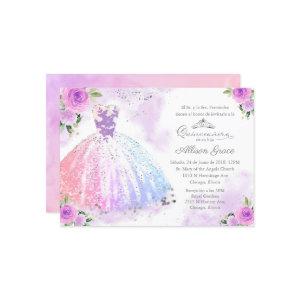 Quinceanera  Spanish Pastel Color Gown