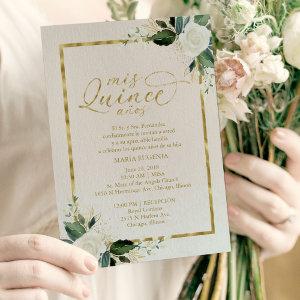Quinceanera  Spanish Pink Gold Foil