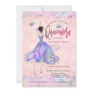 Quinceanera Iridescent Blush Pink Dancing Girl