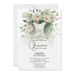 Quinceañera | Ivory Flowers and Dress