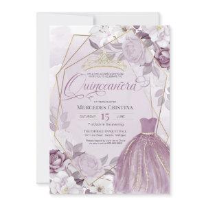 Quinceañera lavender purple elegant fancy Tiara