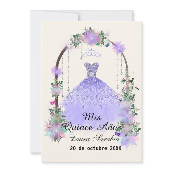 Quinceañera Lavender Purple Floral Elegant Arch