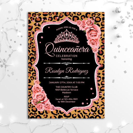 Quinceanera - Leopard Rose Gold