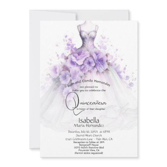 Quinceañera | Lilac Floral Gown