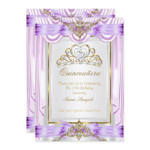 Quinceanera Lilac Lavender Purple Gold White