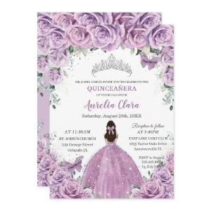 Quinceañera Lilac Purple Flowers Butterflies Crown