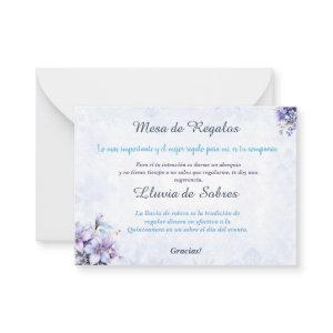 Quinceañera Lluvia de Sobres Flat Note Card