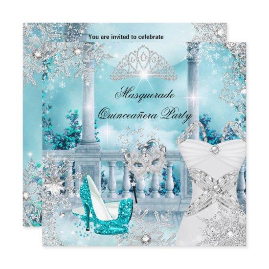 Quinceanera Masquerade Magical Princess Blue 3