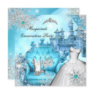 Quinceanera Masquerade Magical Princess Blue Teal