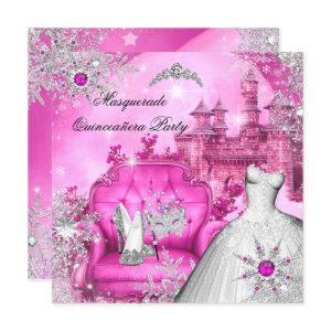 Quinceanera Masquerade Magical Princess Hot Pink