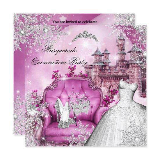 Quinceanera Masquerade Magical Princess Pink