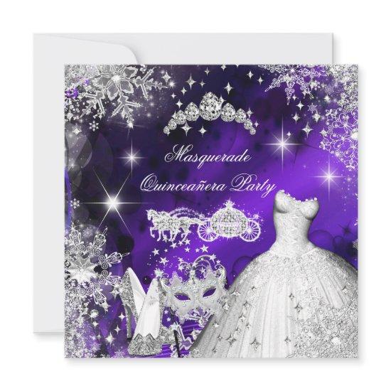 Quinceanera Masquerade Magical Princess Purple