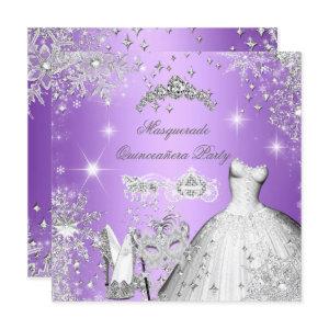 Quinceanera Masquerade Magical Princess Purple