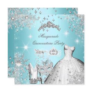 Quinceanera Masquerade Magical Princess Teal Blue