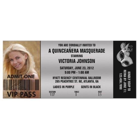 Quinceañera Masquerade VIP Admission Ticket