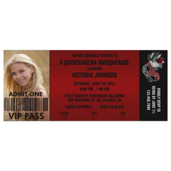 Quinceañera Masquerade VIP Admission Ticket