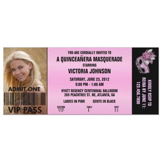 Quinceañera Masquerade VIP Admission Ticket