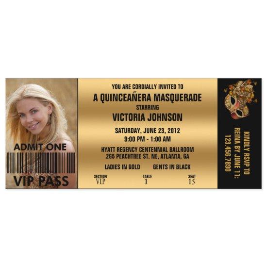 Quinceañera Masquerade VIP Admission Ticket