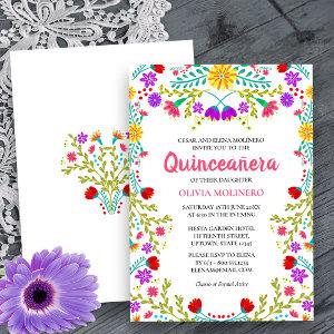 Quinceanera Mexican Fiesta Floral 15th Birthday