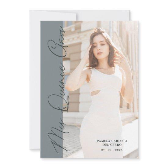 Quinceañera Minimalist Photo Funny Typography
