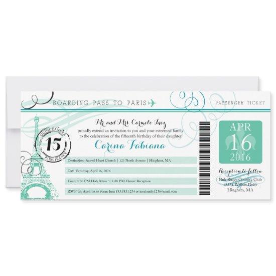 Quinceanera Mint Green and Teal | Paris