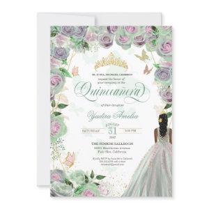 Quinceanera Mint Green Roses Elegant Butterflies I
