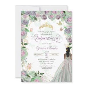 Quinceanera Mint Green Roses Elegant Butterflies I