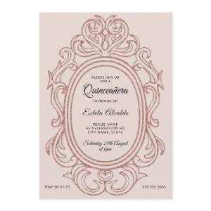 Quinceanera Mis Quince Dusty Rose Elegant Frame