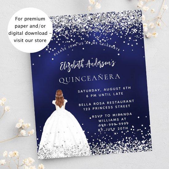 Quinceanera navy blue dress budget  flyer