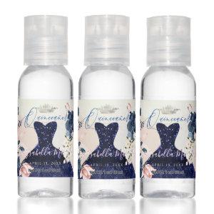 Quinceanera Navy Blue Glitter Gown Hand Sanitizer