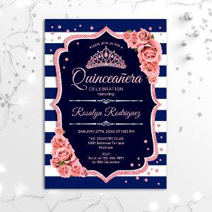 Quinceanera - Navy Rose Gold