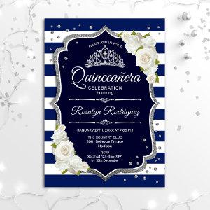 Quinceanera - Navy Silver White