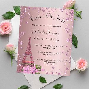 Quinceanera Paris blush pink budget  Flyer