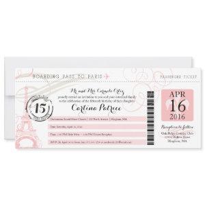 Quinceanera | Paris Boarding Pass
