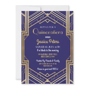 Quinceanera Party Birthday Gatsby Art Deco Invite