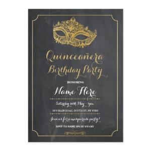 Quinceanera Party MASQUERADE Birthday Mask Invite