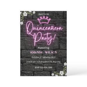 Quinceanera Party Neon Pink