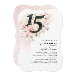 Quinceanera Party Pink Floral 15th Birthday