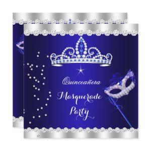 Quinceanera Party Royal Blue Tiara Masquerade