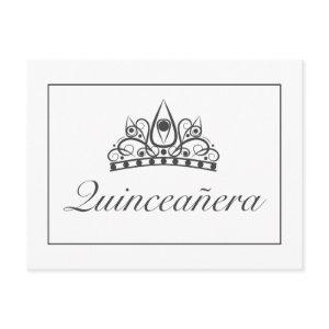 Quinceañera Party RSVP Announcement  Postcard
