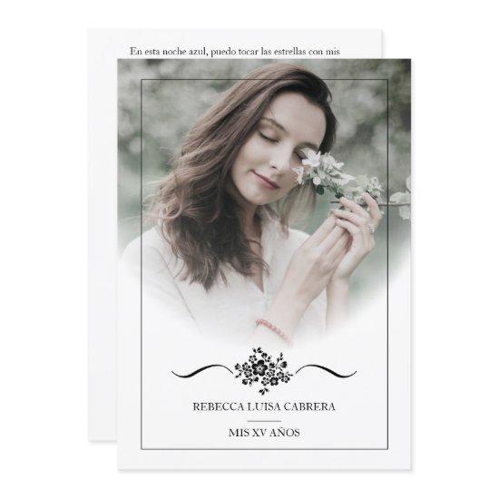 Quinceañera Photo Classic Chic Typography Script